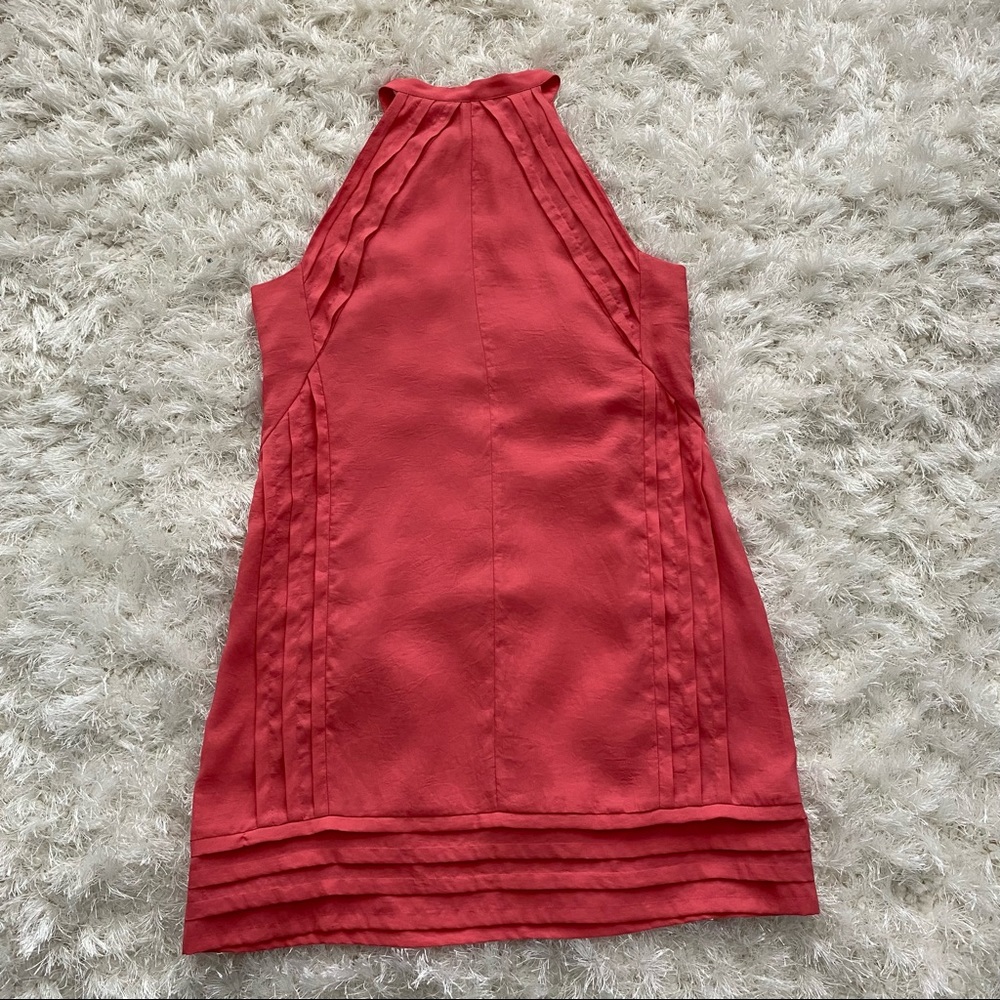 Nanette Lepore Silk Dress Button Front Coral Medium - Picture 5 of 15